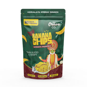Green Pepper Kerala Banana Chips (100% Coconut Oil)