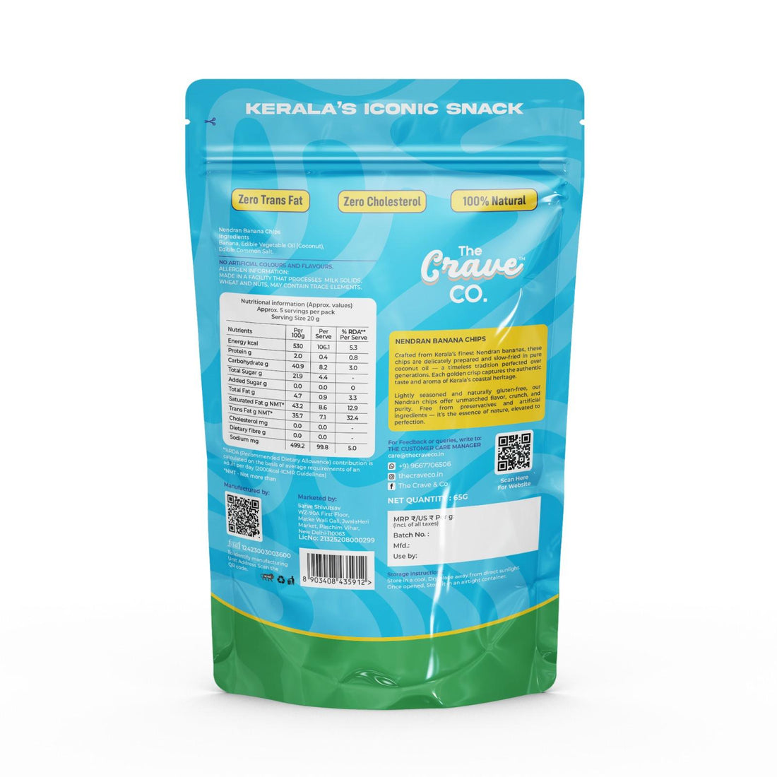 Classic Salted Kerala Banana Chips (100% Coconut Oil)